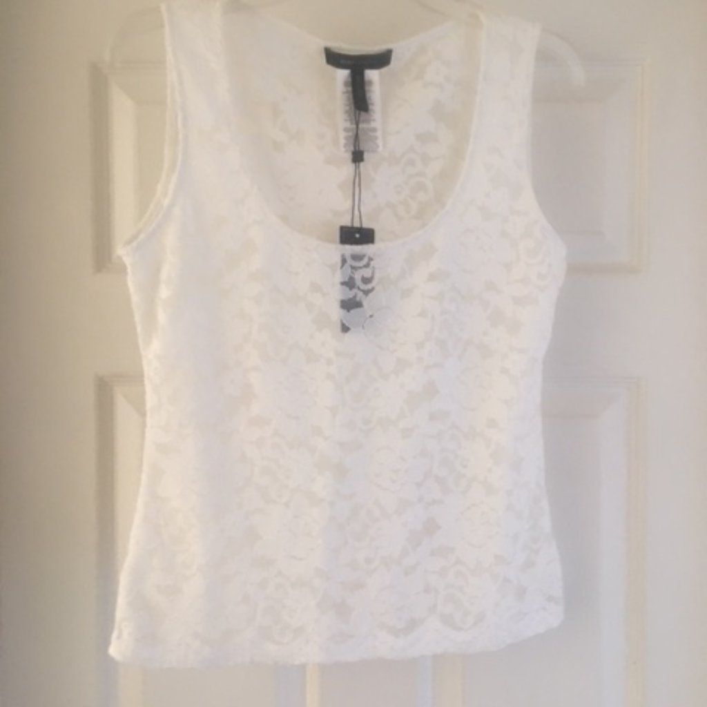New Bcbgmaxazria Sheer Lace Tank (M)
